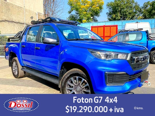Camioneta Foton G7 4x4, Año 2023, Doble Cabina, Pick Up, Diesel, Alza Vidrios Eléctricos  $19.290.000 + IVA