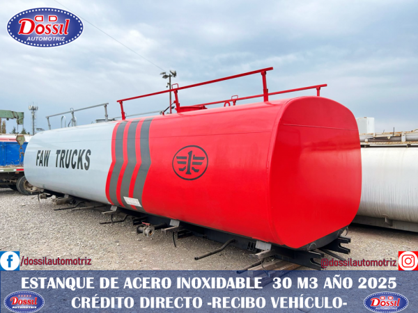 ESTANQUE ACERO AL CARBONO PARA 30 m3, NUEVOS. VALOR $16.980.000 + IVA