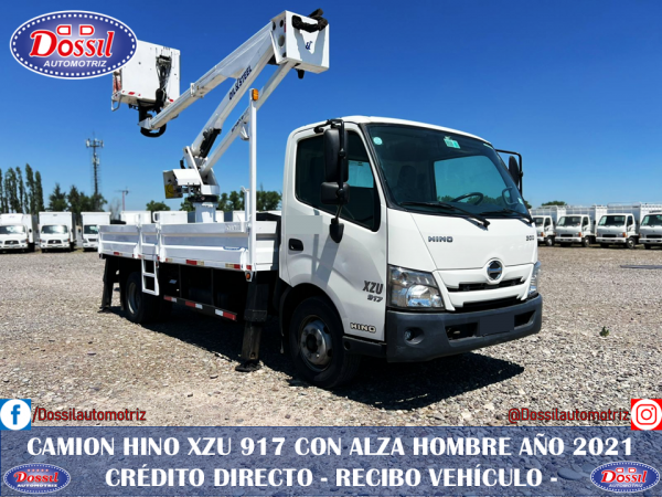 CAMIÓN HINO XZU 917, EQUIPADO CON ELEVADOR ALZA HOMBRE 100% OPERATIVO, EXCELENTE ESTADO. VALOR $38.980.000 + IVA 