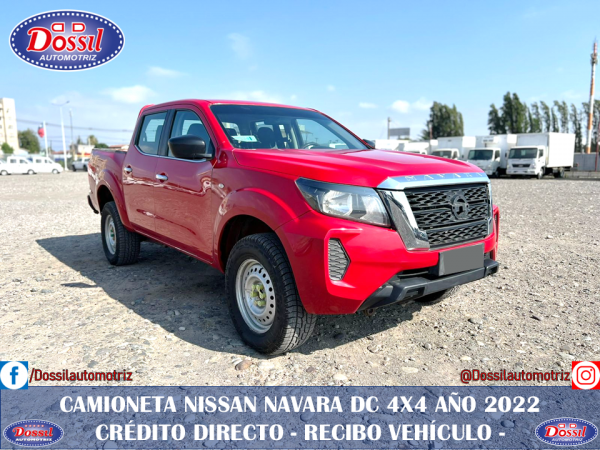 Camioneta Nissan Navara MT, Tracción 4x4, año 2022, Doble cabina, Pick up, 112.000 KM, valor $12.980.000